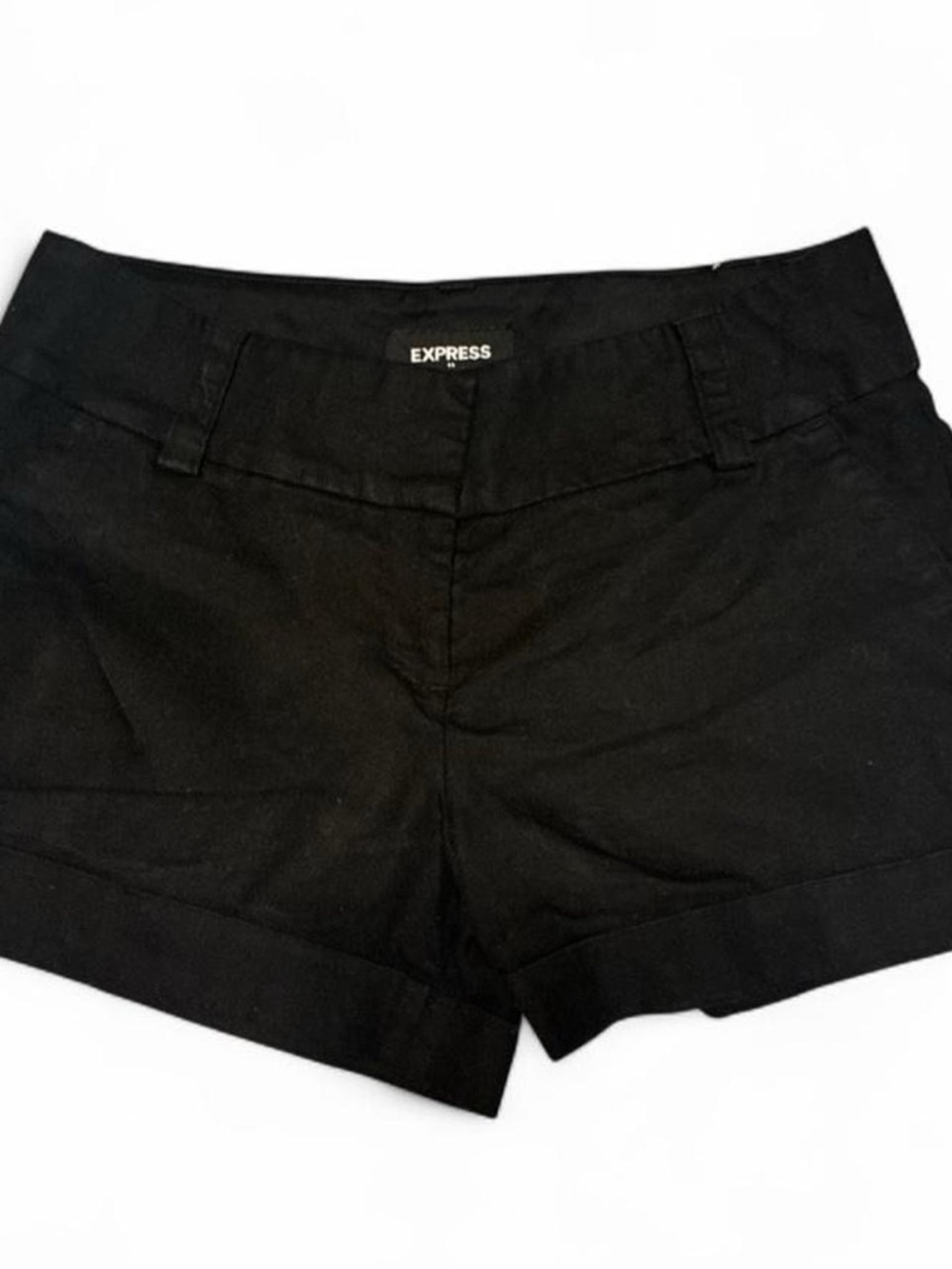 Express Black Mid Rise/low rise stretch  Dress Shorts Size 2 Tailored Basic